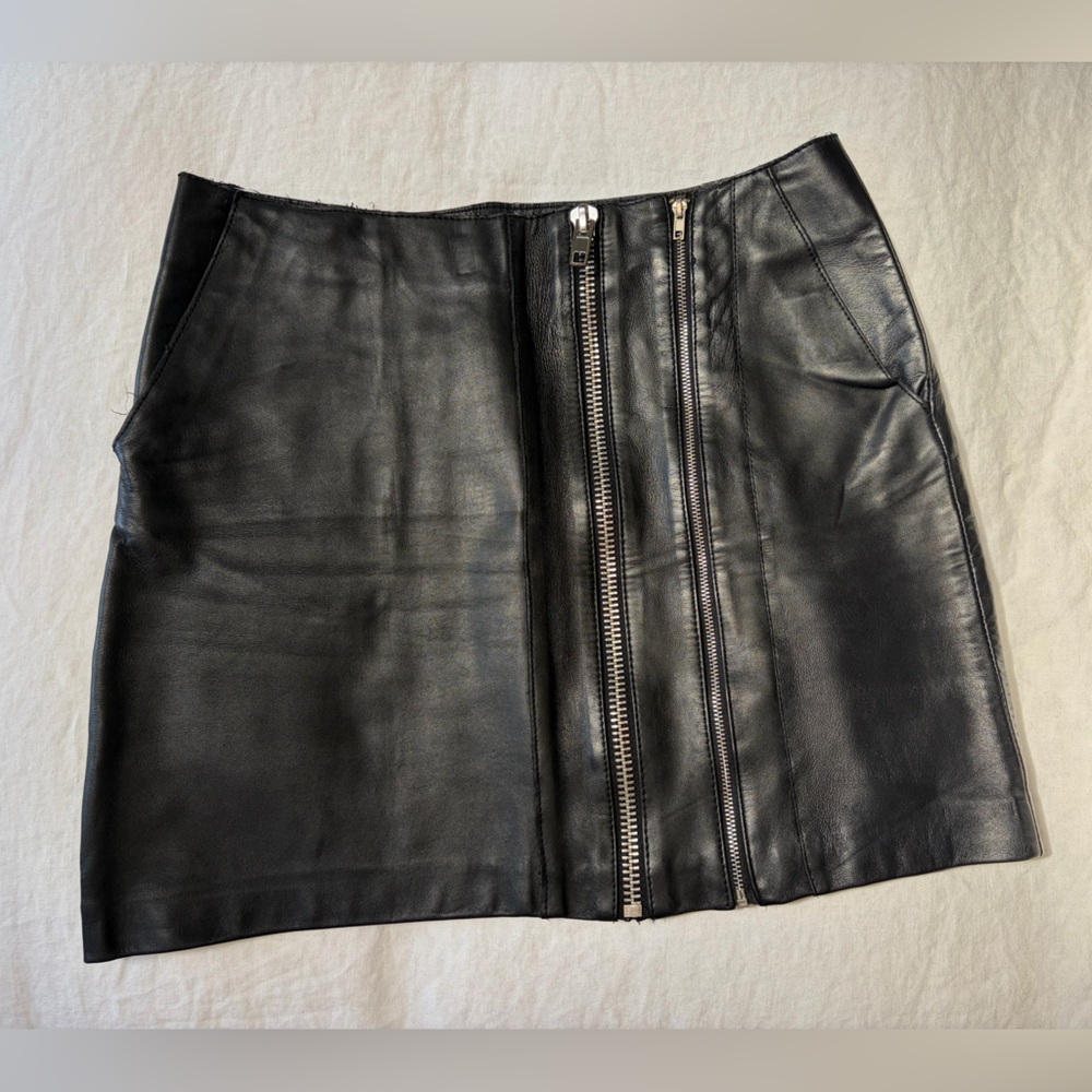 Maje Leather Skirt FR38